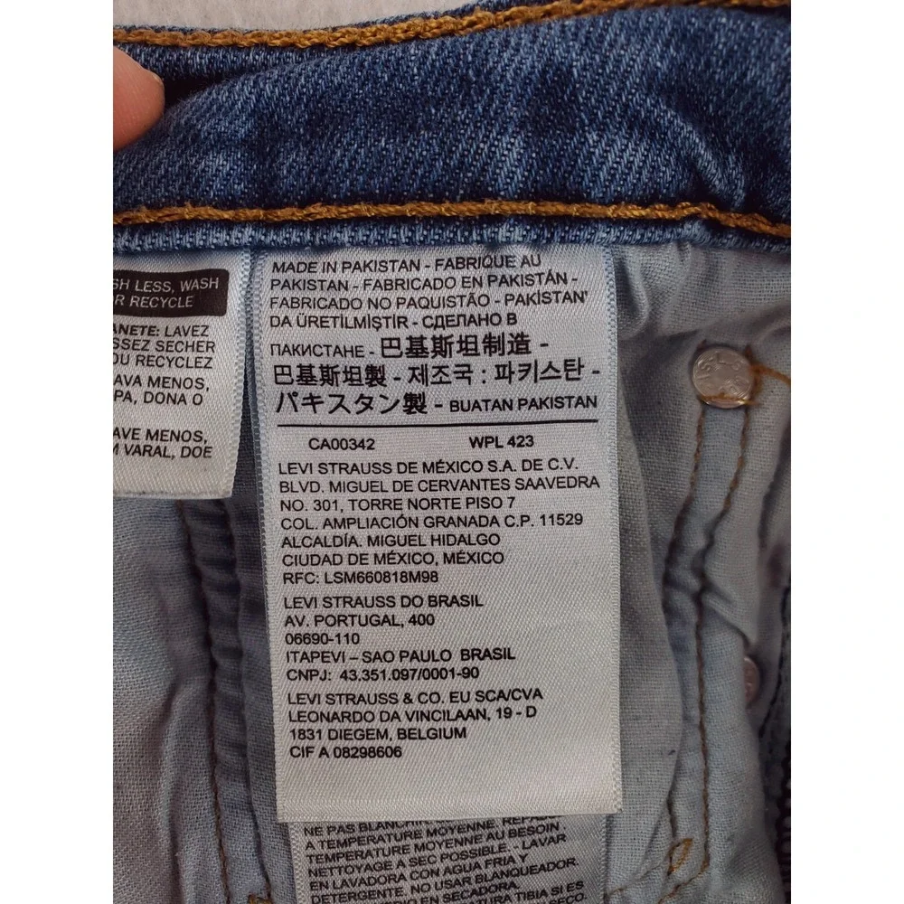 Levis 505 Jeans Mens 33x30 Blue Regular Straight Stretch Denim Pants Medium
